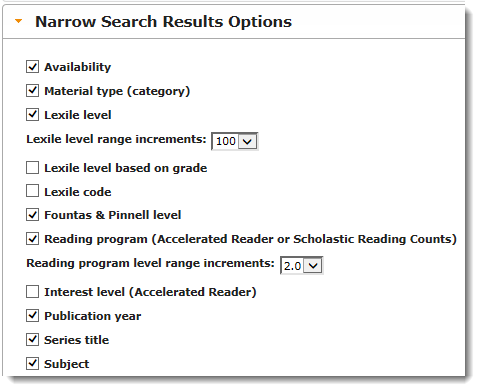 Narrow Search Results